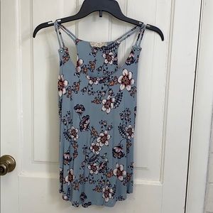 Blue flower tank top